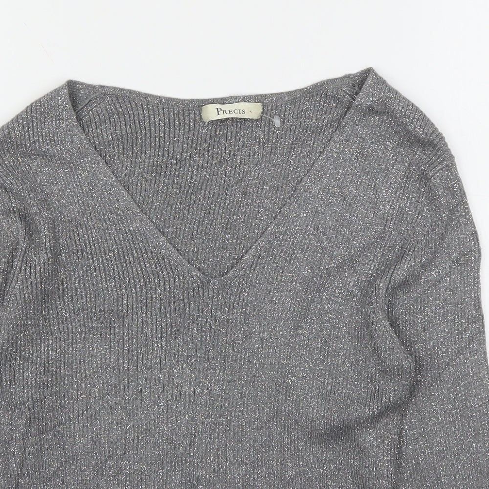 Womens UK Size S Precis Silver Pullover Jumper