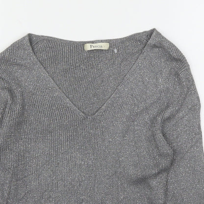 Womens UK Size S Precis Silver Pullover Jumper