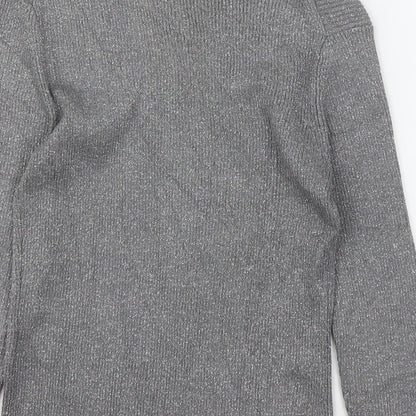 Womens UK Size S Precis Silver Pullover Jumper
