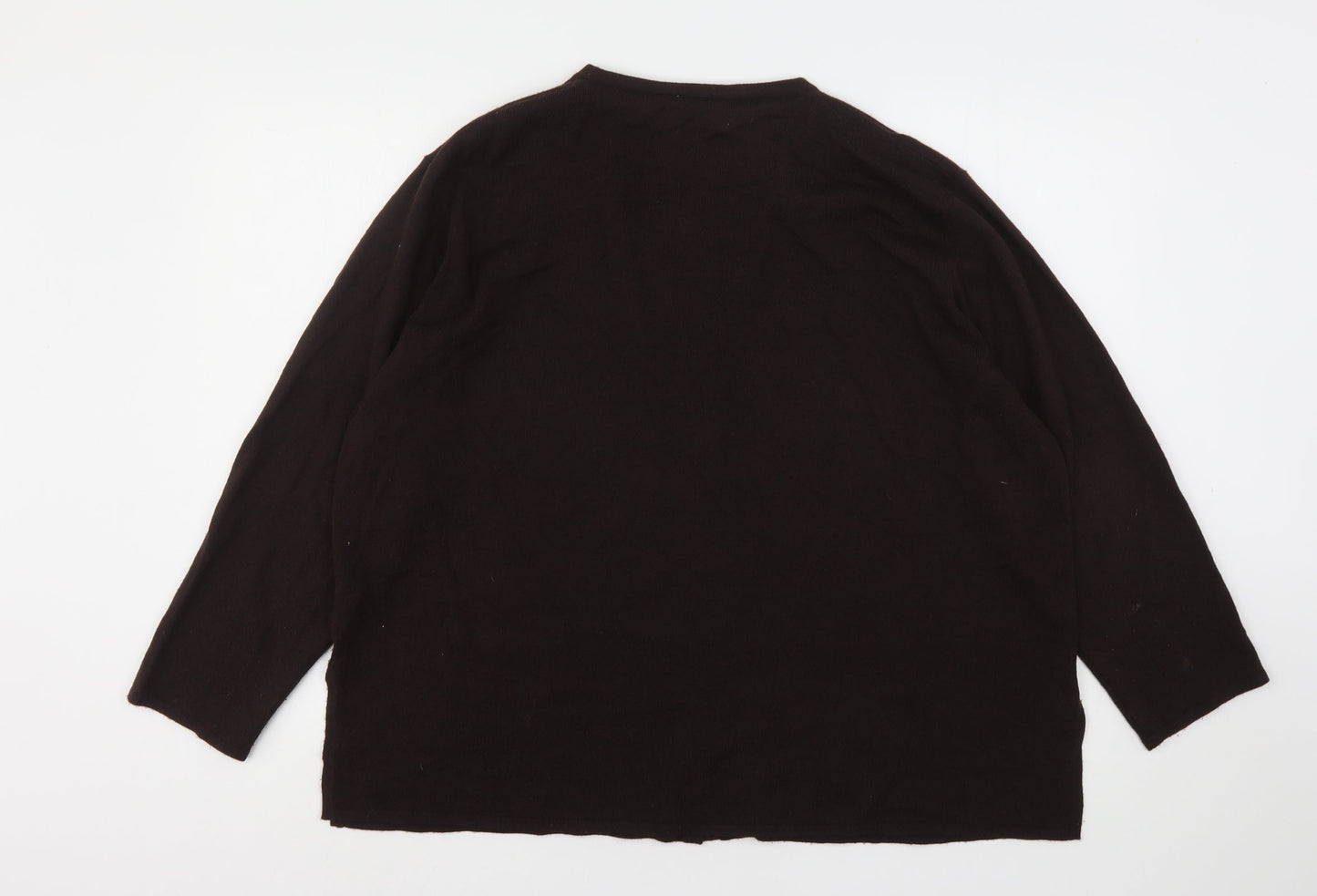 Womens UK Size M ELVI Brown Cardigan Jumper