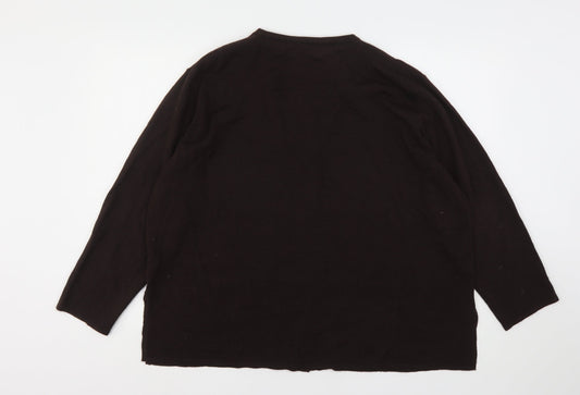 Womens UK Size M ELVI Brown Cardigan Jumper
