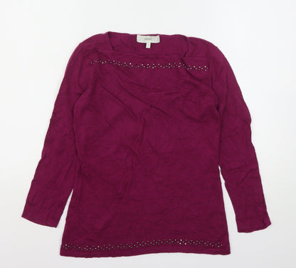 Womens UK Size 8 NEXT Purple Pullover Jumper