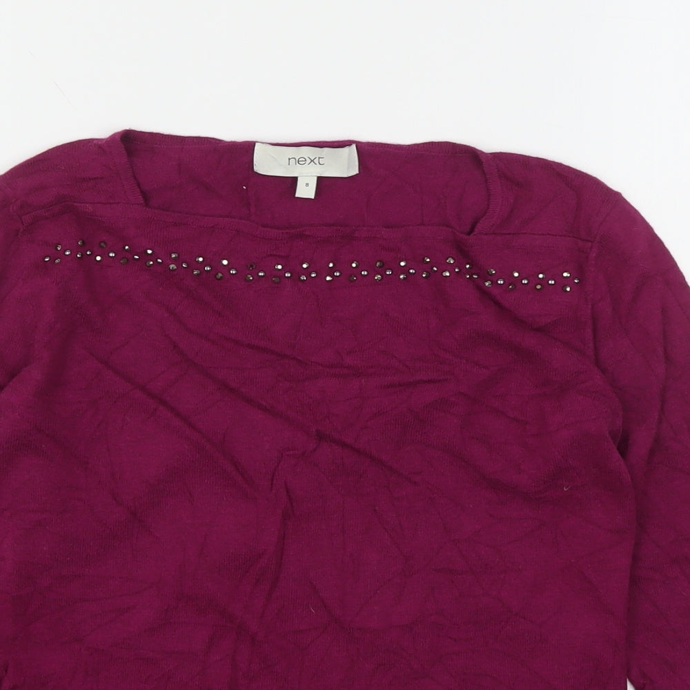 Womens UK Size 8 NEXT Purple Pullover Jumper
