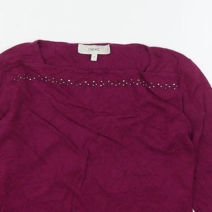 Womens UK Size 8 NEXT Purple Pullover Jumper