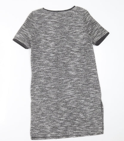 Quiz Womens Grey  Polyester A-Line  Size 10  Crew Neck Pullover