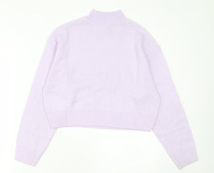 Womens UK Size 2XS H&M Purple Pullover Jumper