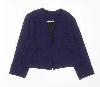 TU Womens Blue V-Neck  Acrylic Cardigan Jumper Size 10