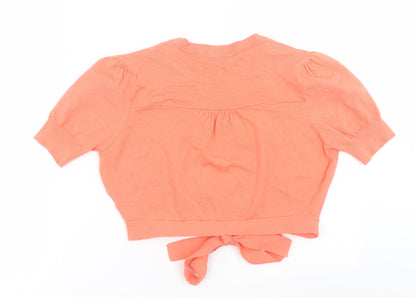 Womens UK Size 14 New Look Orange Cardigan Jumper