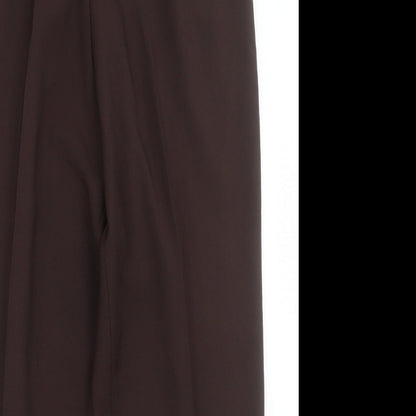 Preworn Womens Brown  Polyester Trousers  Size 36 in L27 in Regular