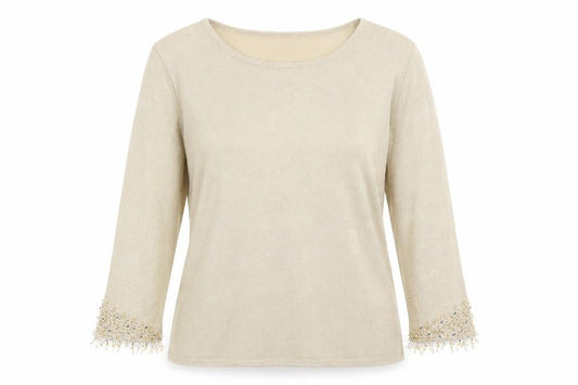 Womens UK Size M Platinum Gold Pullover Jumper