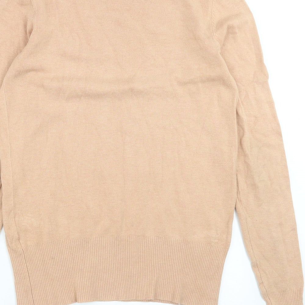 River Island Womens Orange High Neck  Viscose Pullover Jumper Size 10