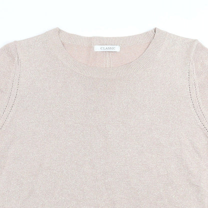 Womens UK Size 14 Classic Pink Basic T-Shirt