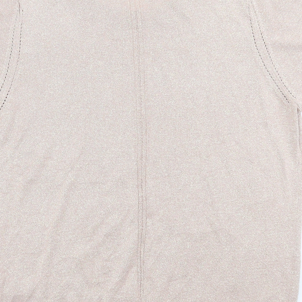Womens UK Size 14 Classic Pink Basic T-Shirt