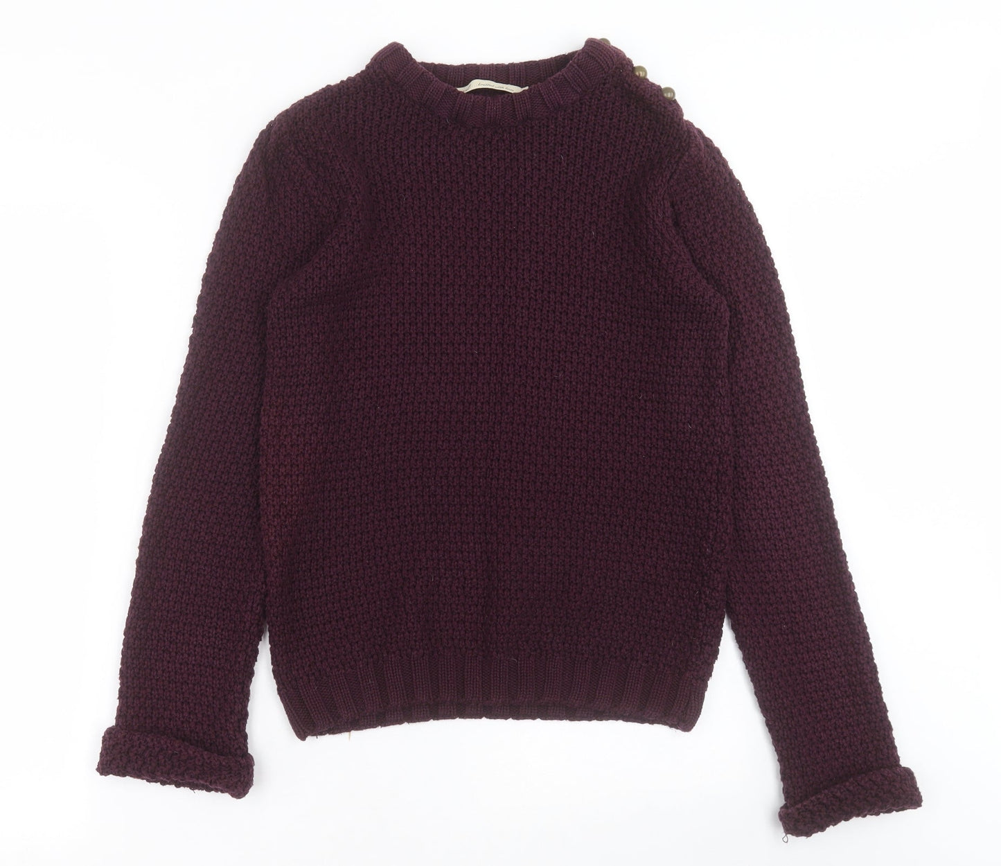 NEXT Womens Purple Crew Neck  Cotton Pullover Jumper Size 10