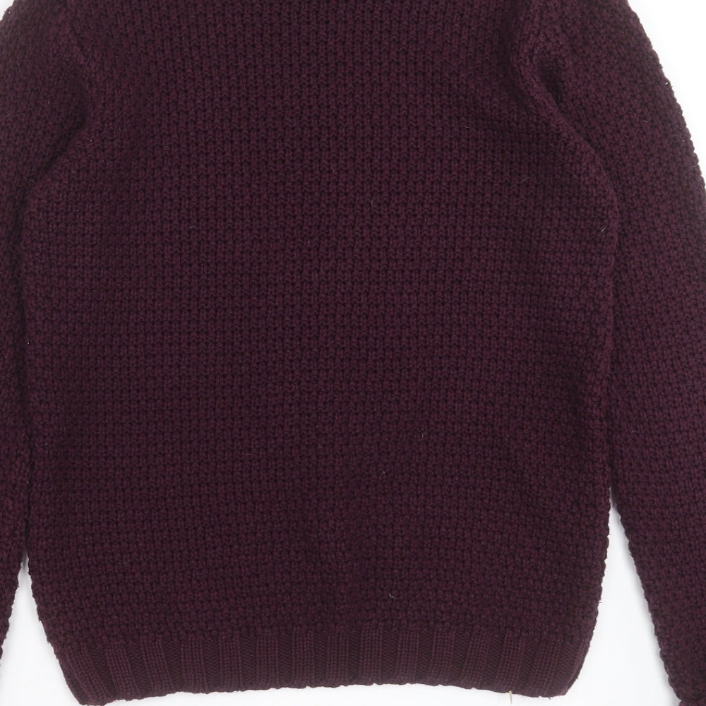 NEXT Womens Purple Crew Neck  Cotton Pullover Jumper Size 10