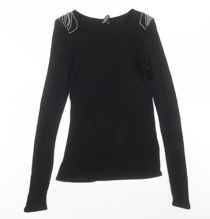 Womens UK Size 12 H&M Black Pullover Jumper