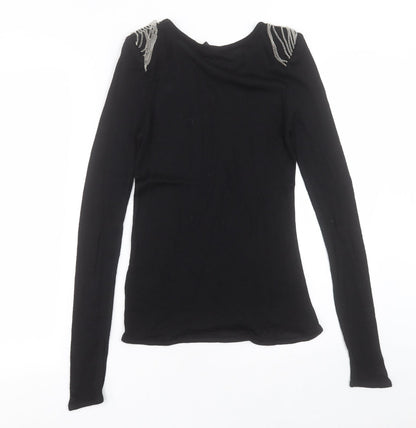 Womens UK Size 12 H&M Black Pullover Jumper