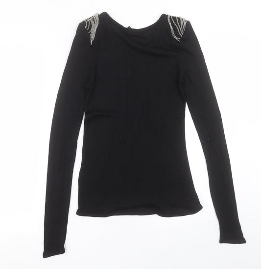 Womens UK Size 12 H&M Black Pullover Jumper