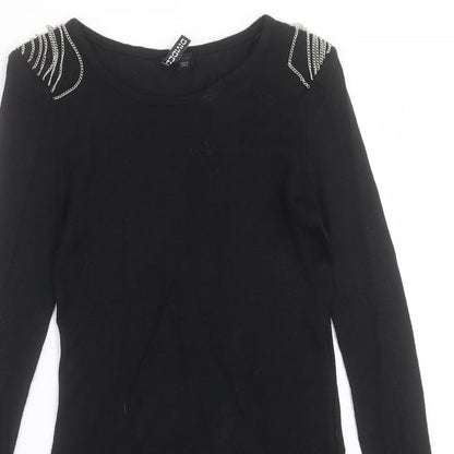 Womens UK Size 12 H&M Black Pullover Jumper