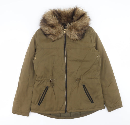 Papaya Womens Green   Jacket Coat Size 8  Zip