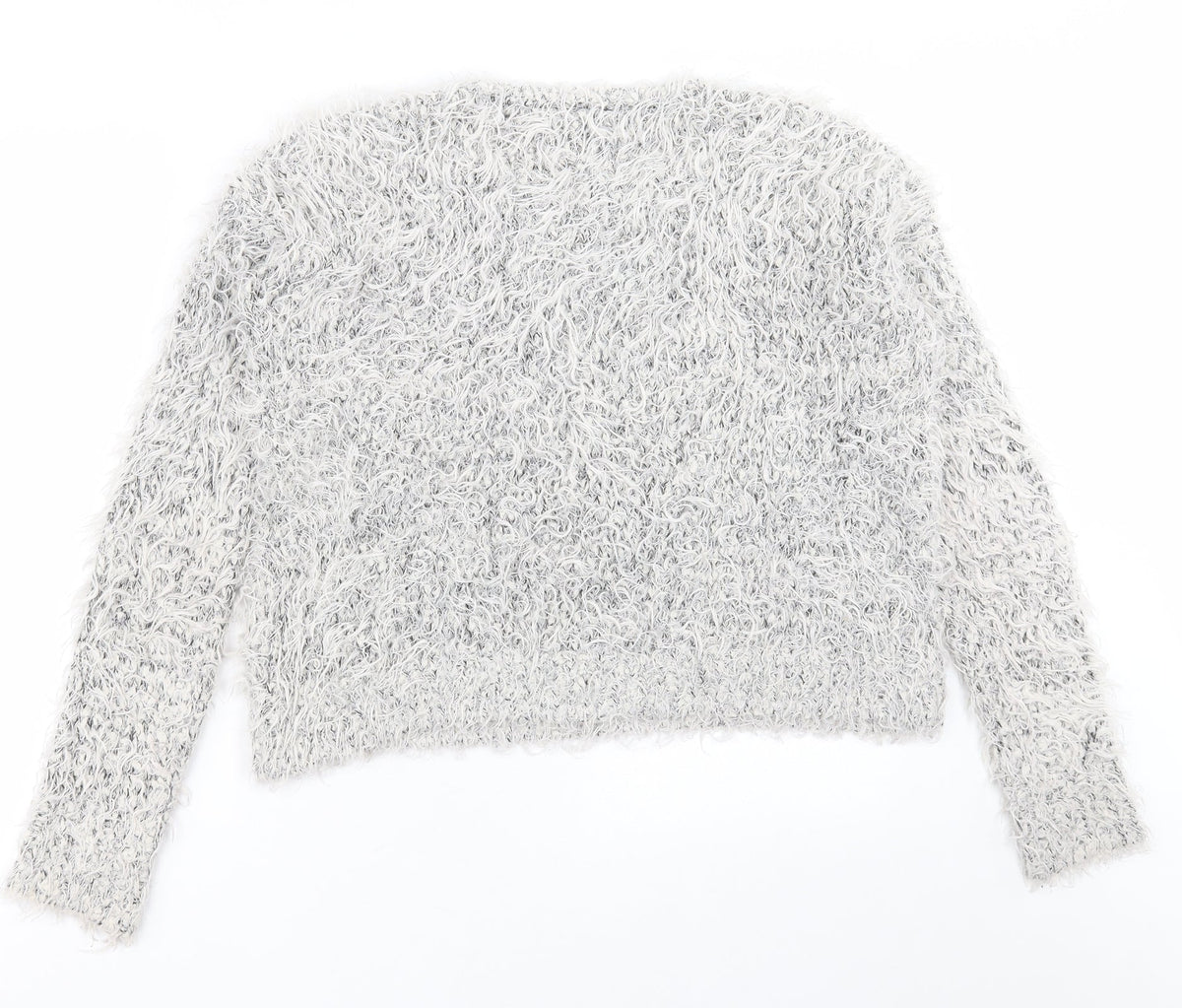 H&M Womens Grey Crew Neck  Acrylic Pullover Jumper Size S