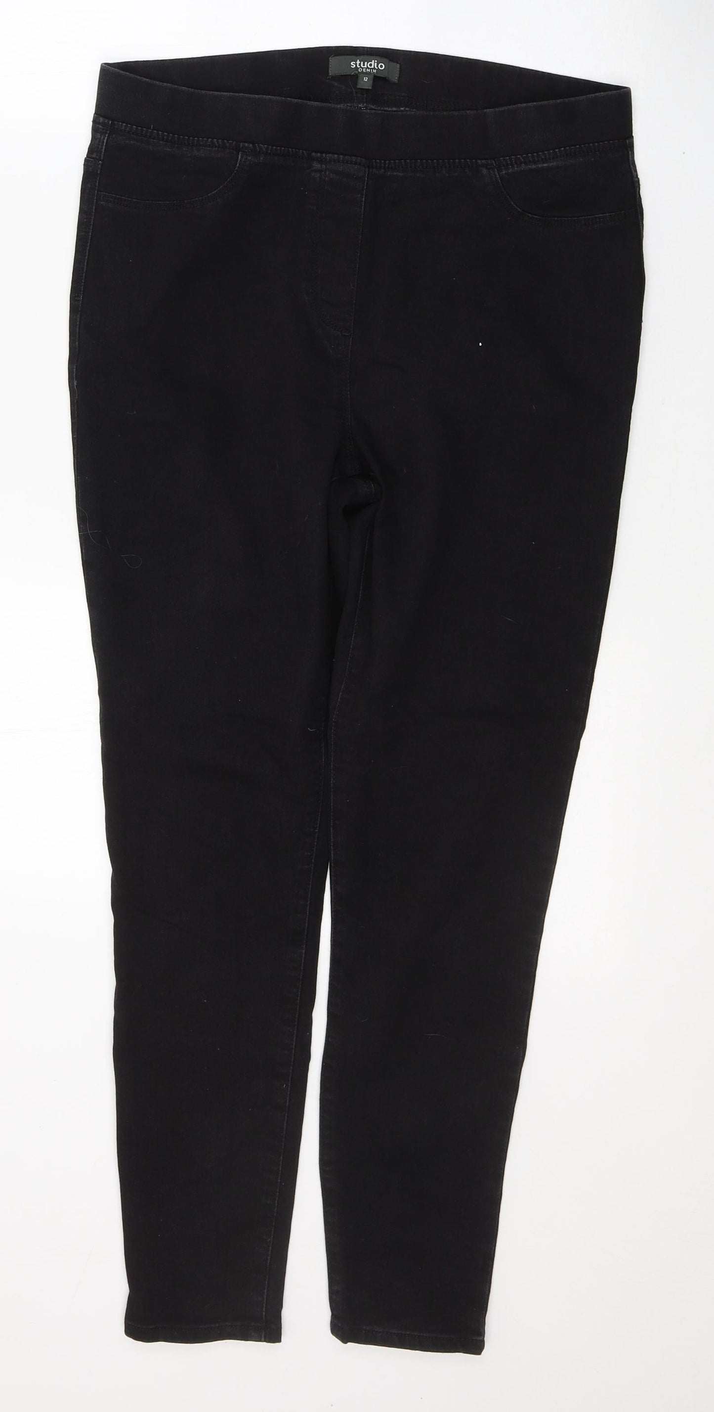 Womens UK Size 12 Studio Regular Fit Jegging Black Jeans