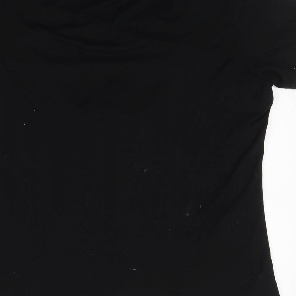 Womens UK Size 14 JUST ELEGANCE Black Basic T-Shirt