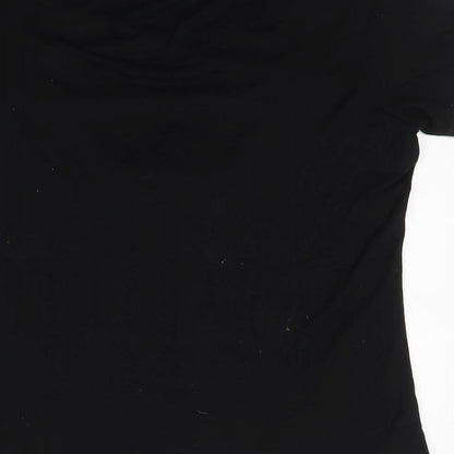 Womens UK Size 14 JUST ELEGANCE Black Basic T-Shirt