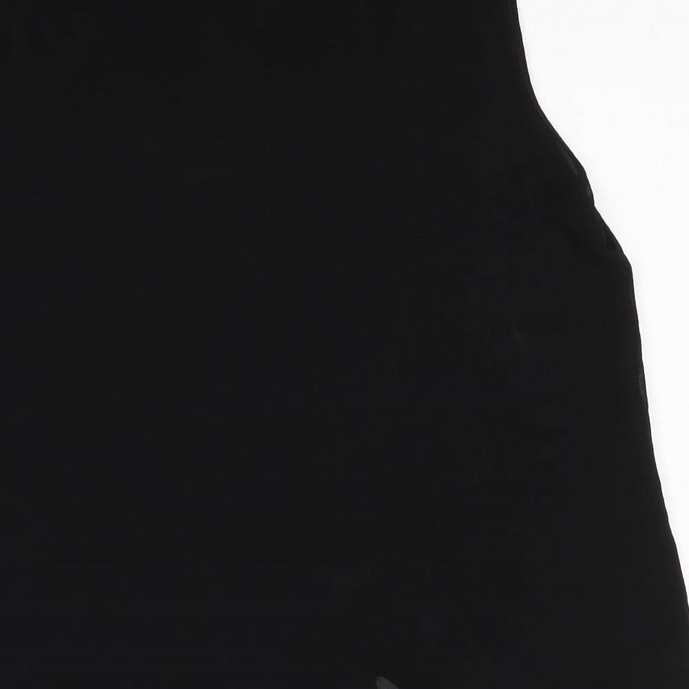 George Womens Black  Polyester Basic Tank Size 14 Round Neck