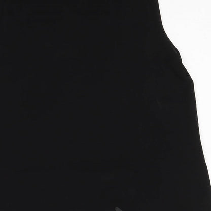George Womens Black  Polyester Basic Tank Size 14 Round Neck