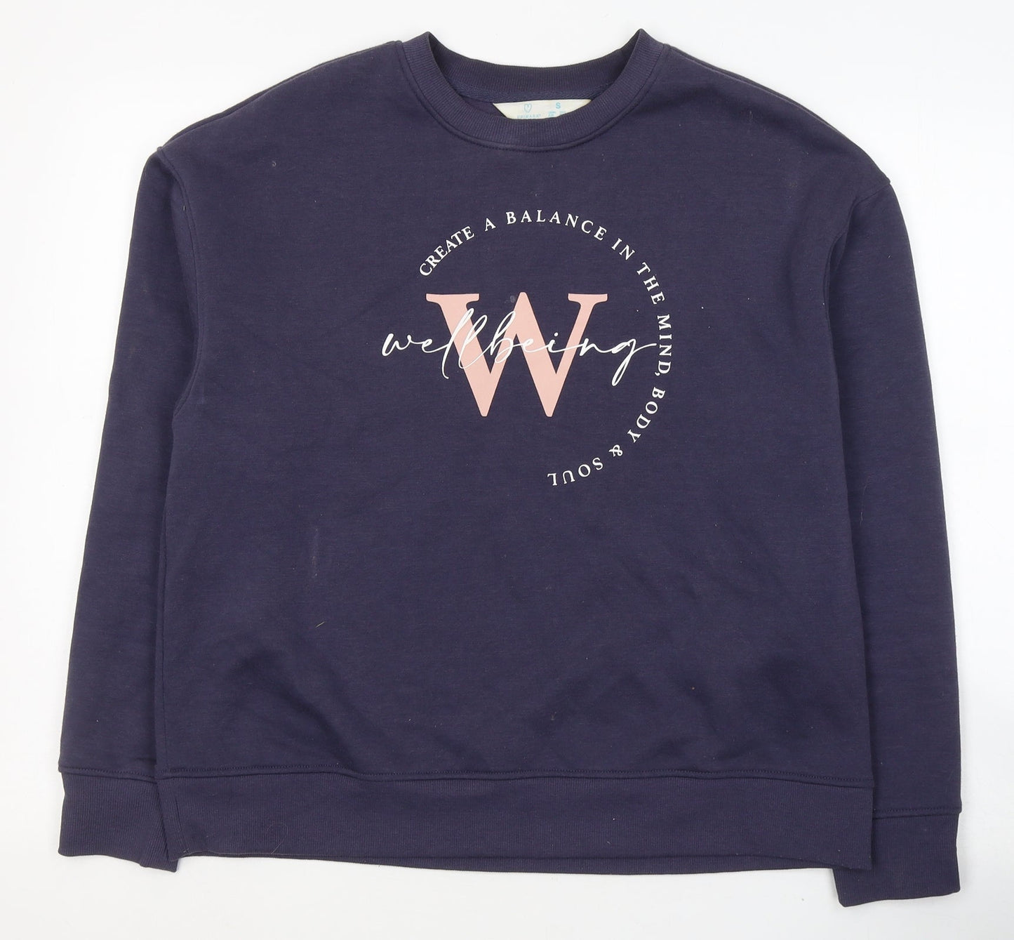 Primark Womens Blue  Polyester Pullover Sweatshirt Size 10  Pullover