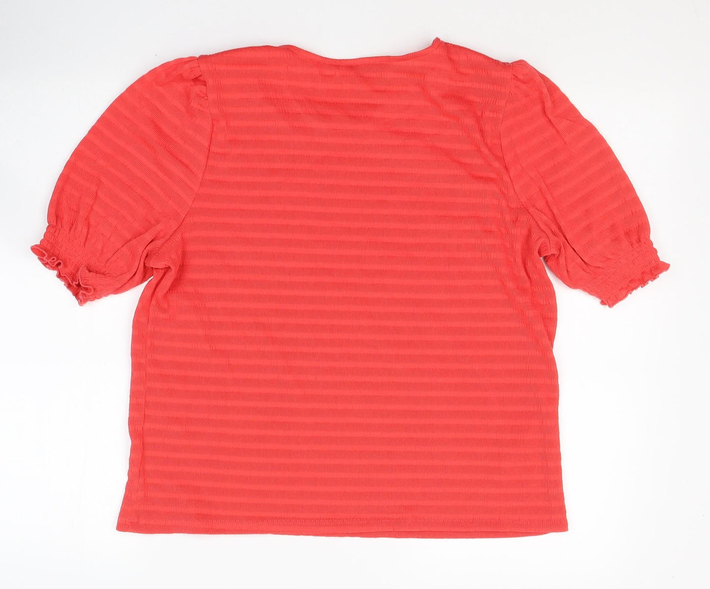 Papaya Womens Red  Polyester Jersey T-Shirt Size 16 Round Neck