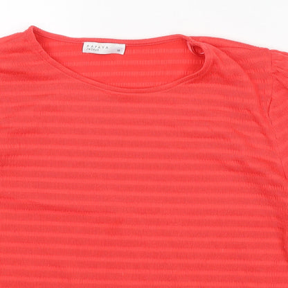 Papaya Womens Red  Polyester Jersey T-Shirt Size 16 Round Neck