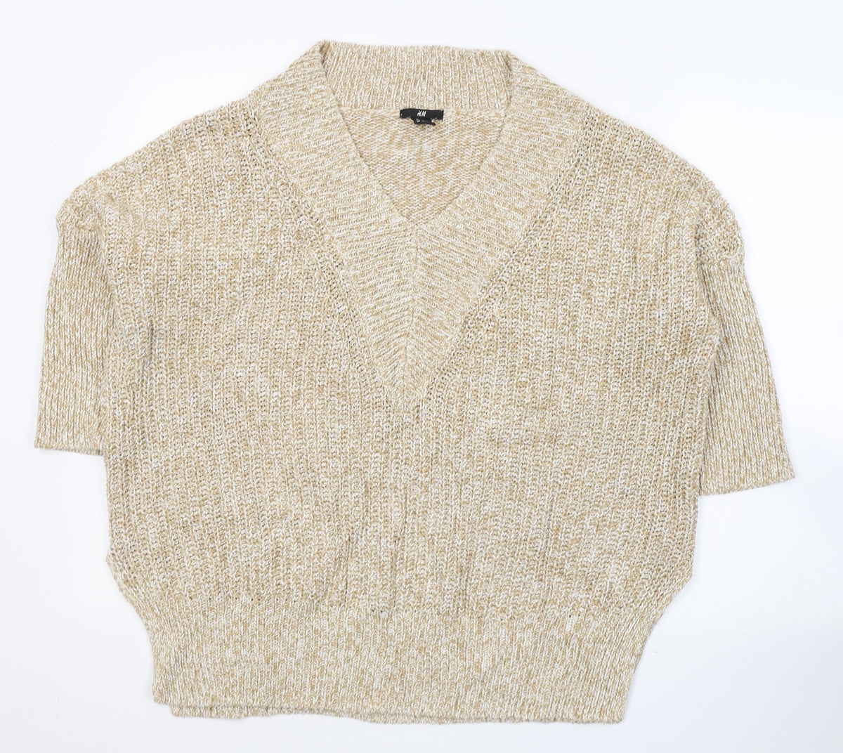 Womens UK Size M H&M Beige Pullover Jumper
