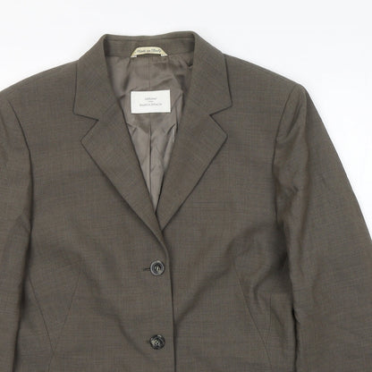 Womens UK Size 14 Marks and Spencer Regular Brown Suit Jacket