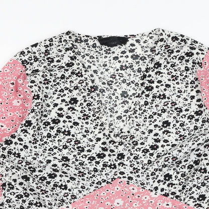 Womens UK Size S Wednesday's Girl Pink Basic Blouse