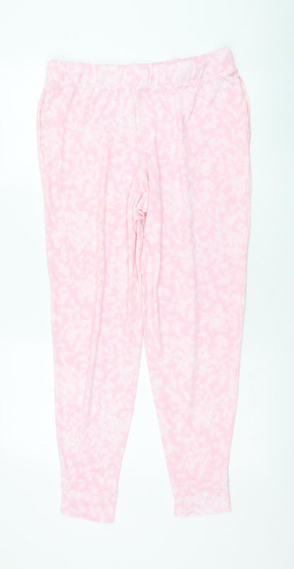 Womens UK Size L Preworn Regular Fit Jogger Pink Trousers