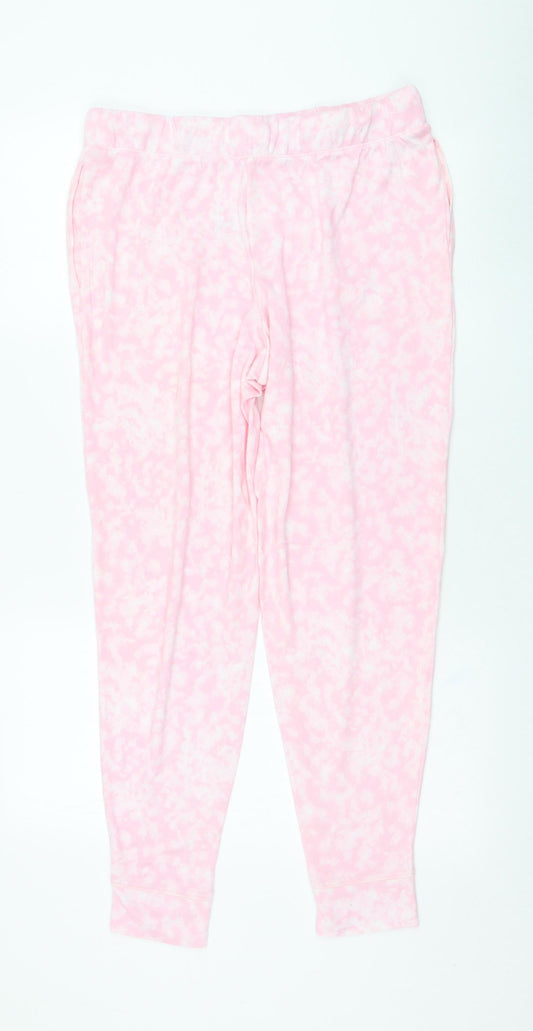 Womens UK Size L Preworn Regular Fit Jogger Pink Trousers