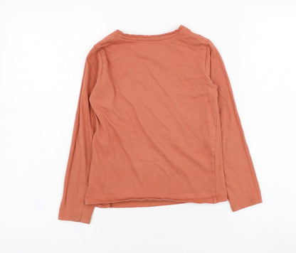 Primark Girls Orange  Cotton Basic T-Shirt Size 7-8 Years Off the Shoulder Pullover - J'adore
