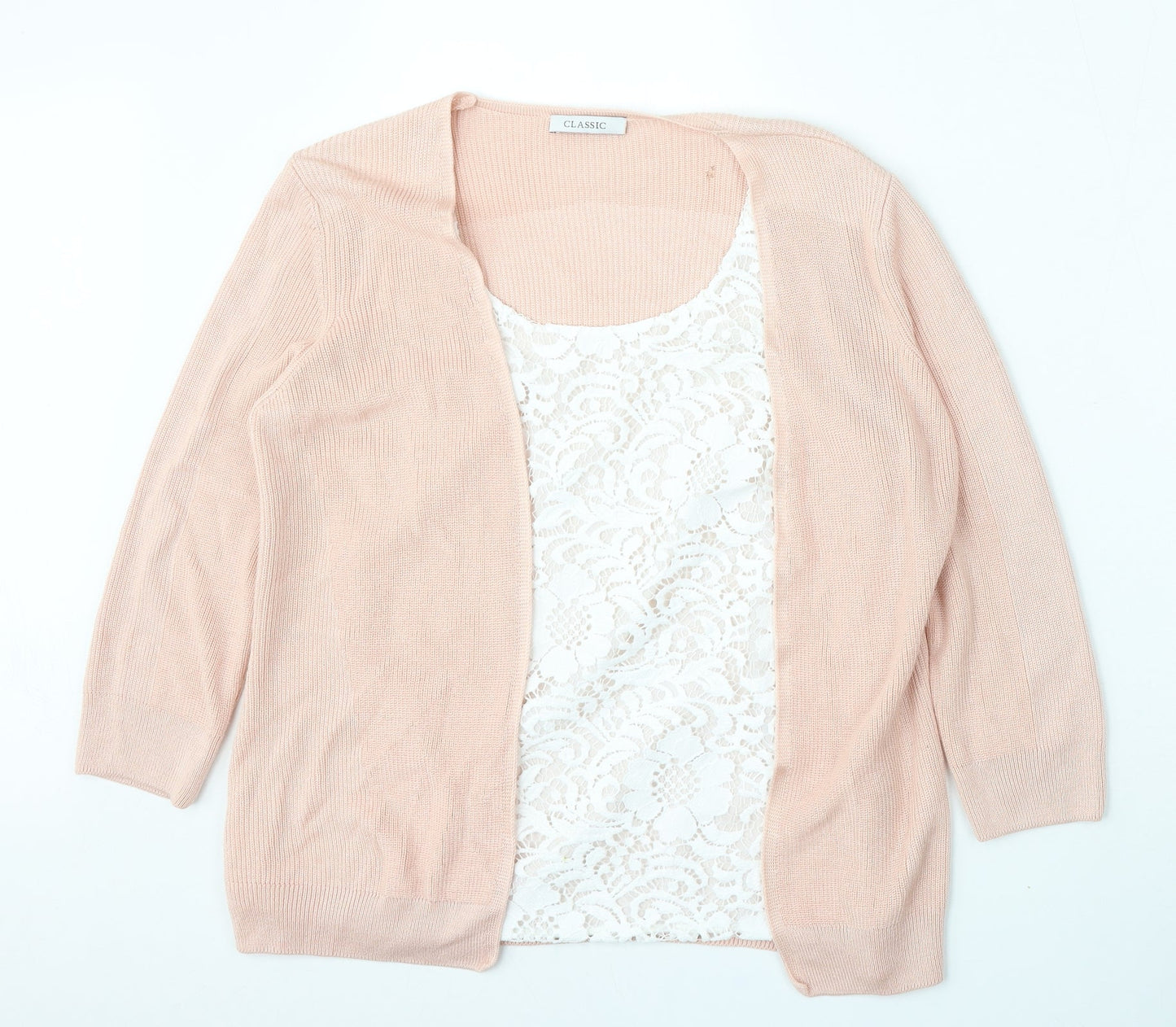 Womens UK Size 12 Marks and Spencer Pink Cardigan Jumper