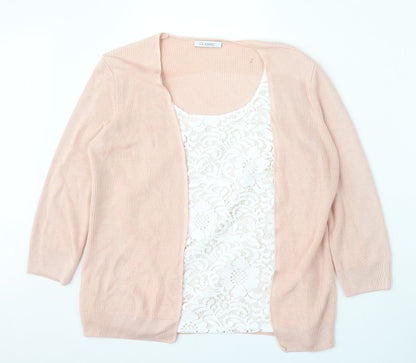 Womens UK Size 12 Marks and Spencer Pink Cardigan Jumper