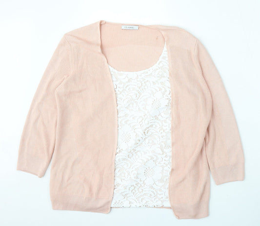 Womens UK Size 12 Marks and Spencer Pink Cardigan Jumper