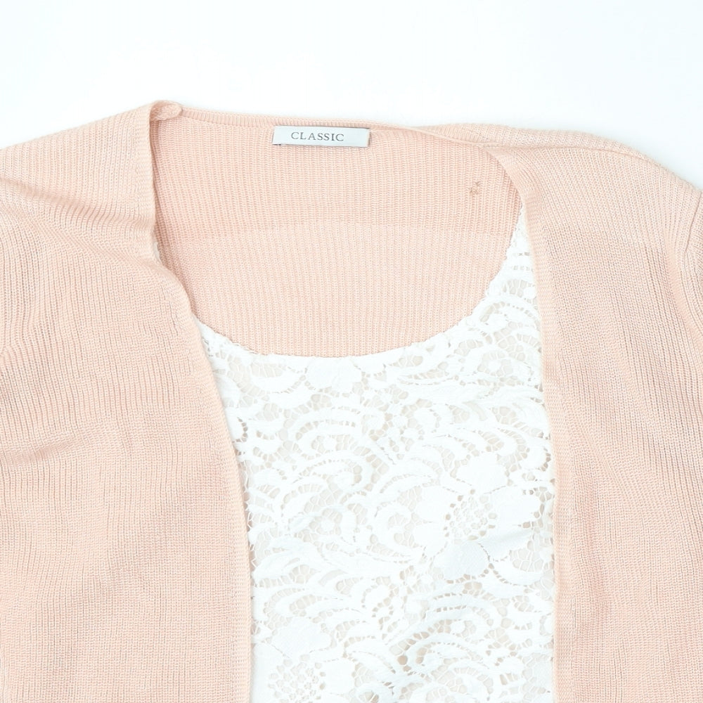 Womens UK Size 12 Marks and Spencer Pink Cardigan Jumper