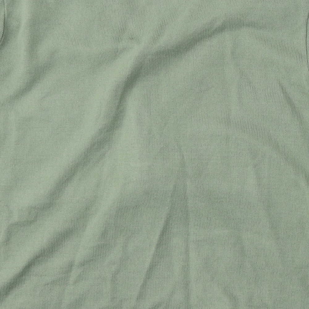 Womens UK Size 10 Preworn Green Cardigan Jumper