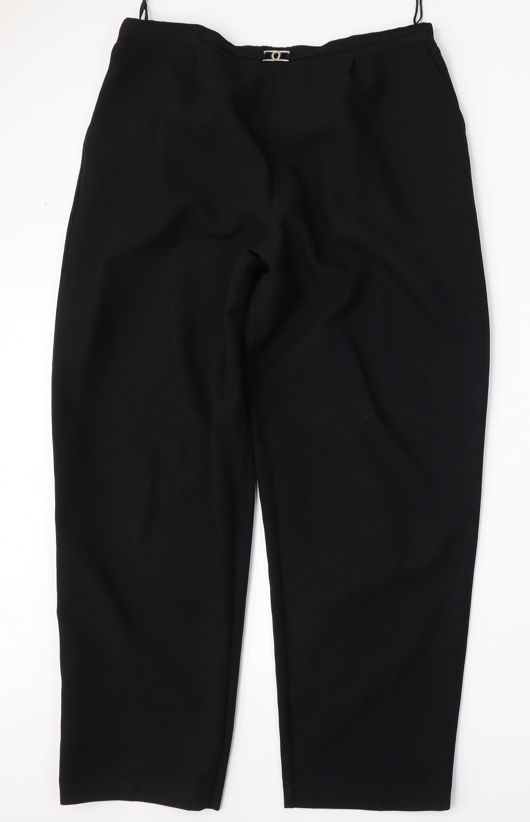 Classic Womens Black  Polyester Trousers  Size 18 L30 in Regular