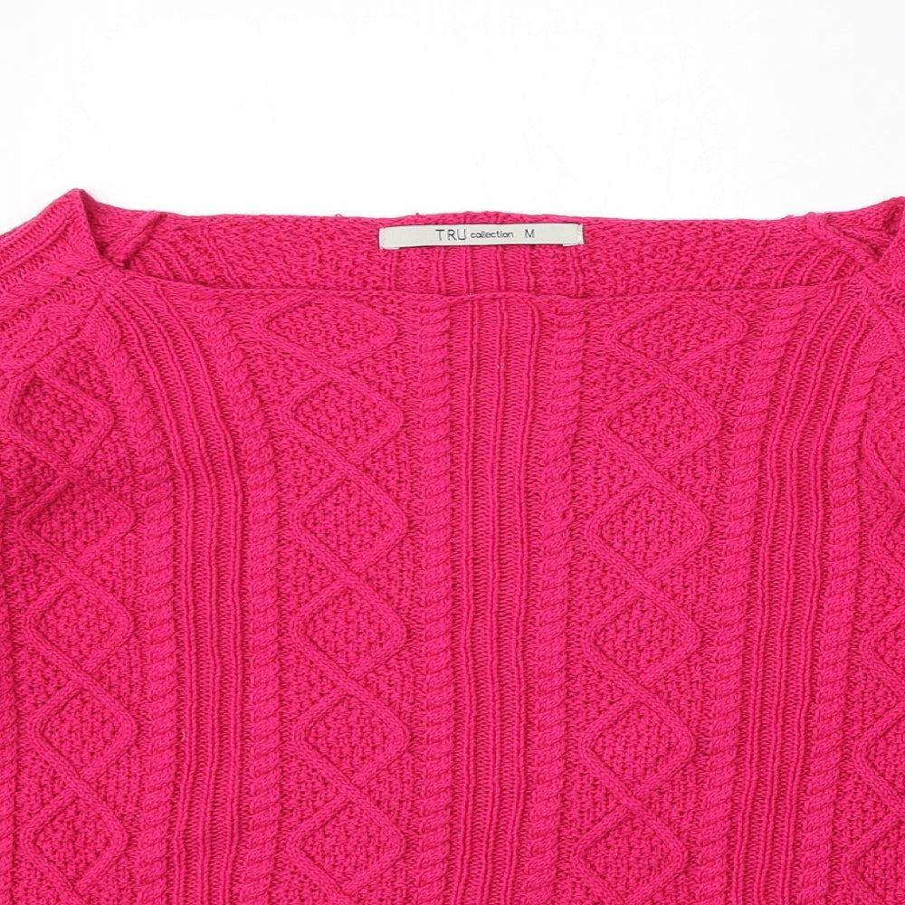 Womens UK Size M Tru Collection Pink Pullover Jumper