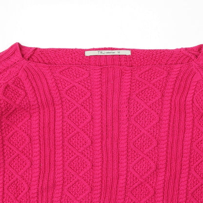 Womens UK Size M Tru Collection Pink Pullover Jumper