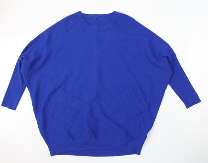 Womens UK Size 16 Preworn Blue Pullover Jumper