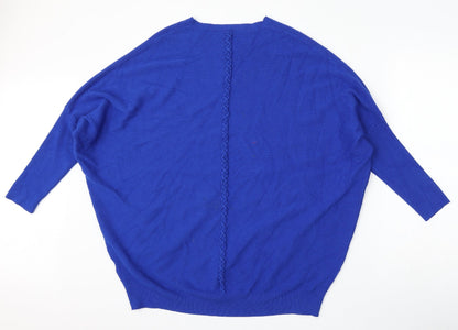 Womens UK Size 16 Preworn Blue Pullover Jumper