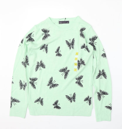Womens UK Size 6 Marks and Spencer Green Pullover Jumper
